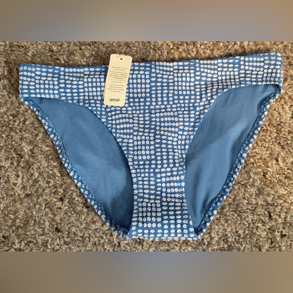 aerie Other - Aerie Blue Polka Dot Bikini Bottoms